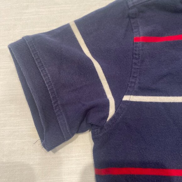 Tommy Hilfiger Boys Small 6-7 Blue Striped Polo Shirt - Picture 5 of 6